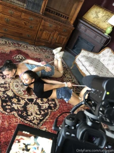 A view from behind the camera sneak peek from a 3 bondage position part 2