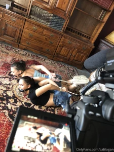 A view from behind the camera sneak peek from a 3 bondage position part 3