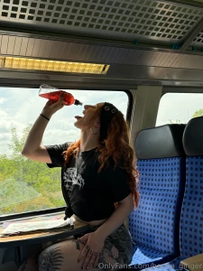 Imagine we re on a train just you and me the compartment is warm dark