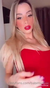 Tight red mini-dress hope you guys like it and if you do leave that