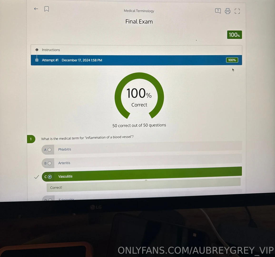 I m done with the first semester of my course already 100 a pass let s 