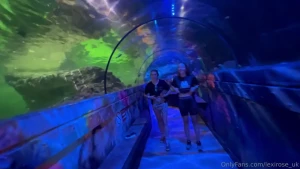 When alexroseuk and i almost got caught flashing at the aquarium we