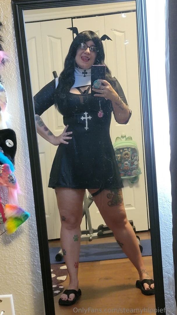 This nun has a naughty surprise see the full set of 40 pics and a 17 