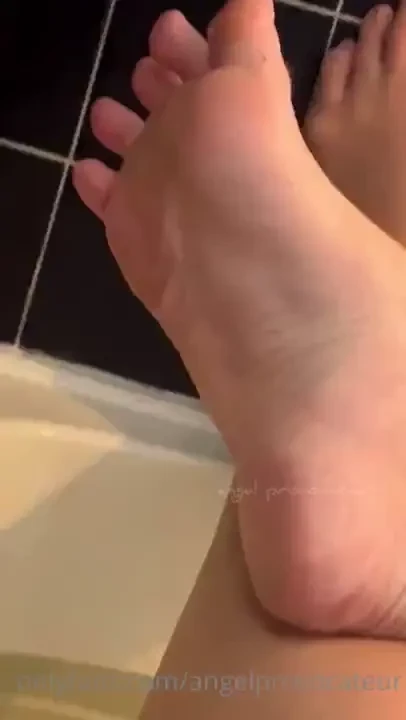 Bathtub feet except elevated by a little wayward spray paint 