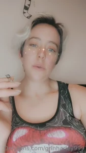 A few cheeky smoking selfies earlier 420 check out onlyfans com part 1