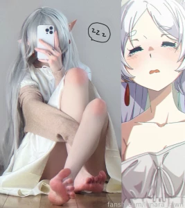 Foot joi - new set get an oily footjob from frieren and follow her part 1