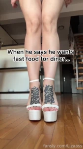 Your instant craving solution served hot in 6-inch heels heels tattoo