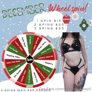 December wheel spin spin to win one of the sexy things on the wheel