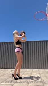 I crack myself up sometimes so blonde fancy a game of basketball with