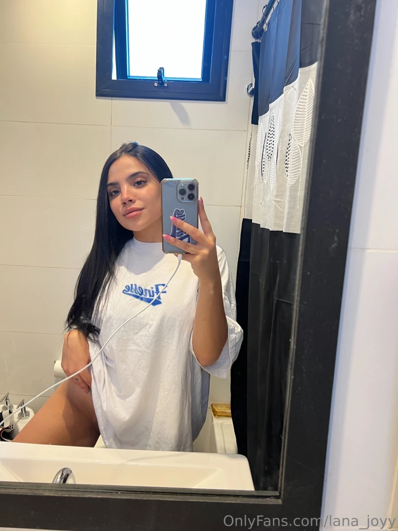 This oversized tee is barely hiding anything 