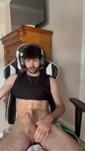 New dirty talking soft to hard jerk vid while i sit in my gaming chair