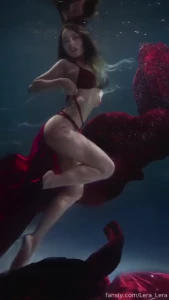 Underwater naked natural girl or mermaid let s swim in the ocean