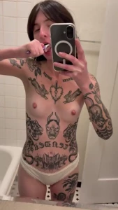 I was brushing my teeth and thought my teeny little tits actually