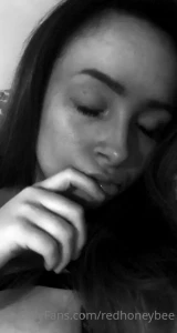 Laying here in bed enjoying myself peep the lip tatt