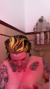 Two short clips of me in the shower this afternoon part 1