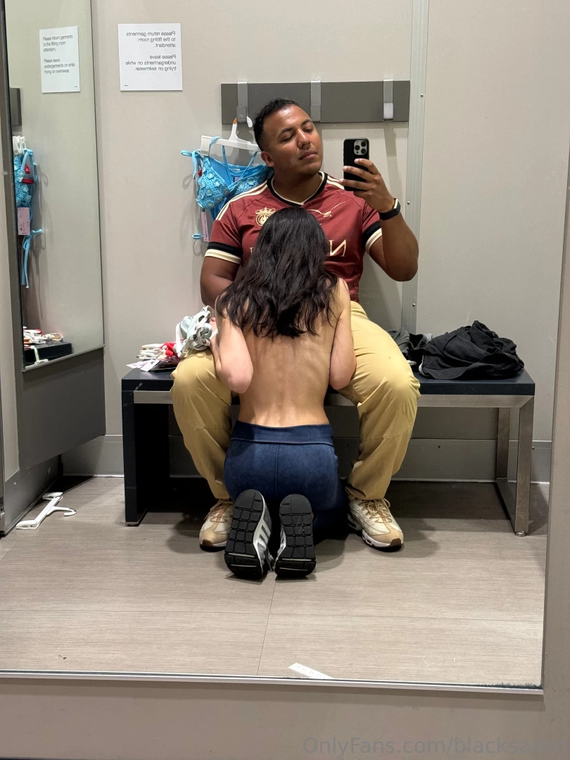 She took me to the fitting room so she could check my size 