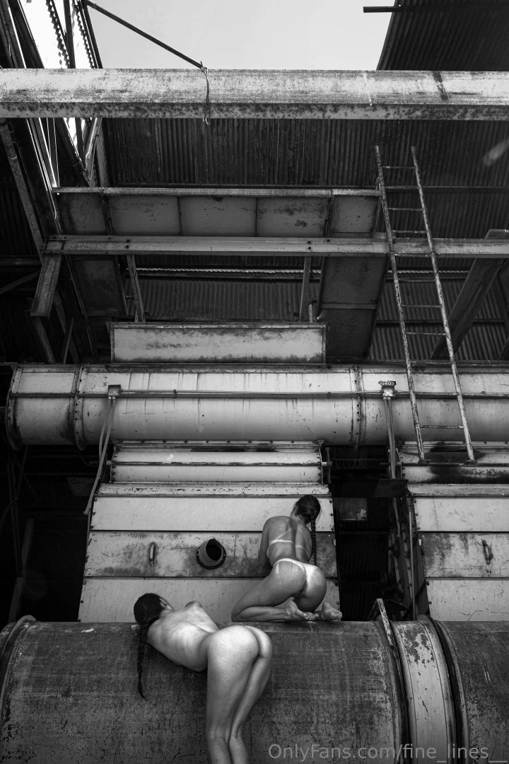 fine-lines - Industrial building ladder section duo self portrait finished set and part 1 