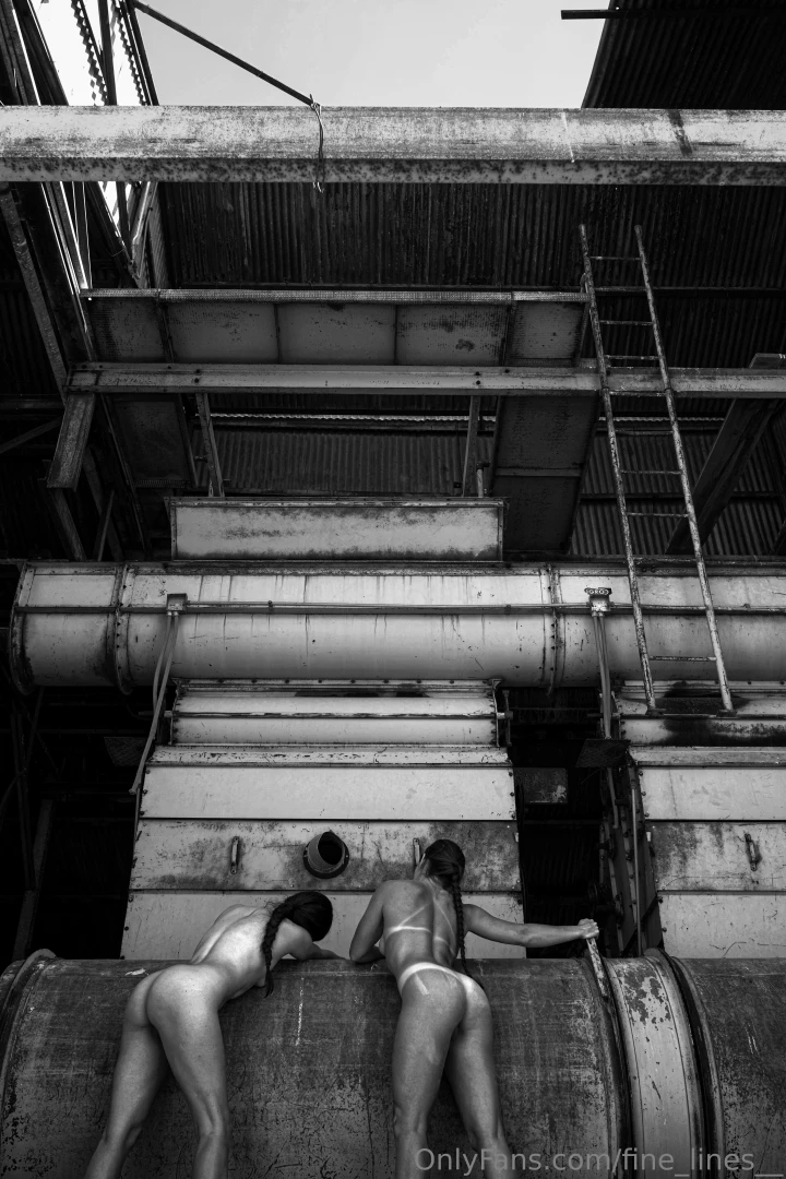 fine-lines - Industrial building ladder section duo self portrait finished set and part 3 