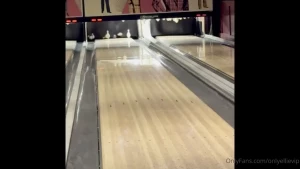 Bowling with a mini ball is not easy
