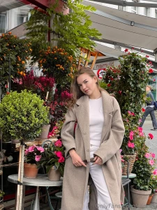 Walking through flowers like it s a runway