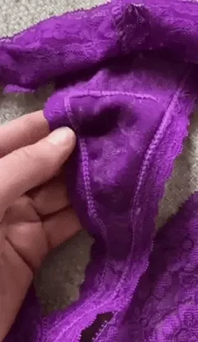 Purple lace panties worn all day including the gym and played with part 1 