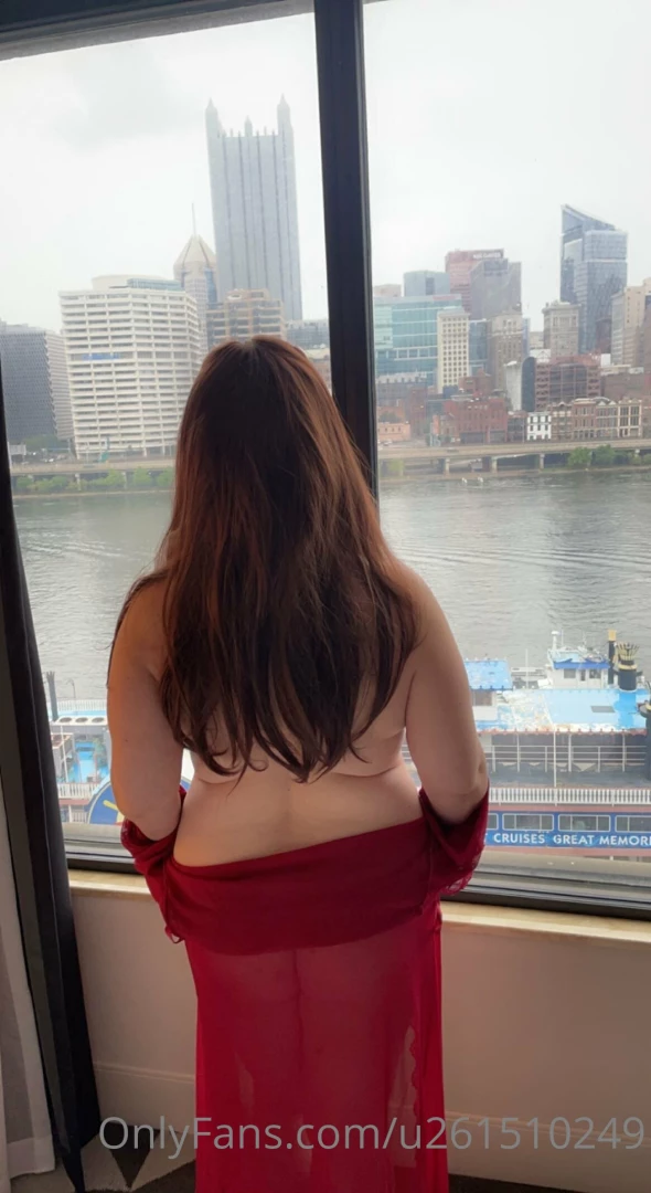 Ass and a view of the skyline 