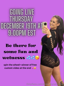 I am going live in about an hour on my vip page you don t wanna miss