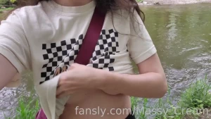Flashing on the trail fyp nsfw public flashing outdoor boobs flash