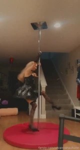 I thought you d appreciate my perfect little pole spin dressed as misa