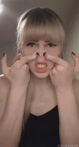 Playing with my nose is p fun