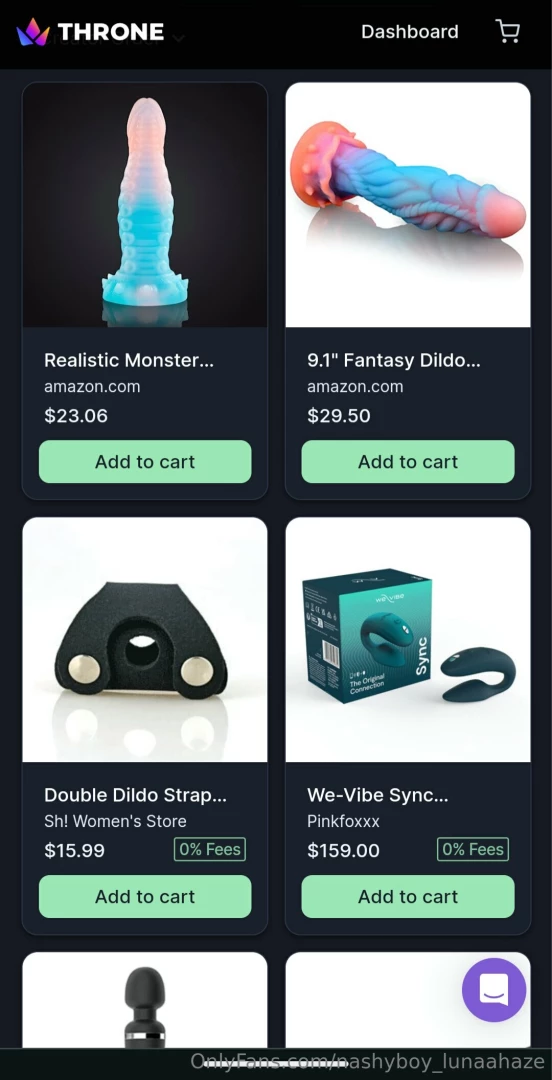 We ve added tons of items to our throne wishlist if your interested in 