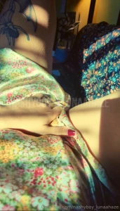 A sunny view between my legs this silky robe feels so sexy it s been a