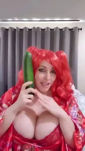Huge tits two cucumbers oh my over 7 minutes of fun with huge play