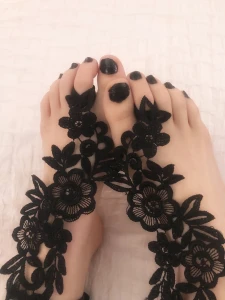 I like wearing lingerie on my feet too