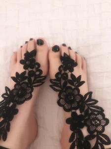 I like wearing lingerie on my feet too part 3