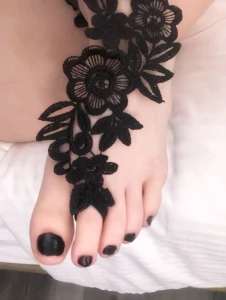 I like wearing lingerie on my feet too part 2