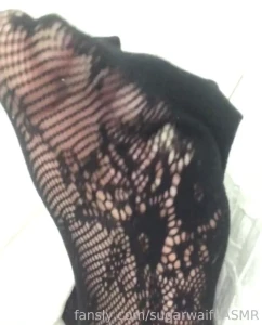 Gothic grippies in fishnets feet footfetish toes