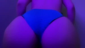 Big booty brat jiggles her ass in blue panties asmr its a lot can you