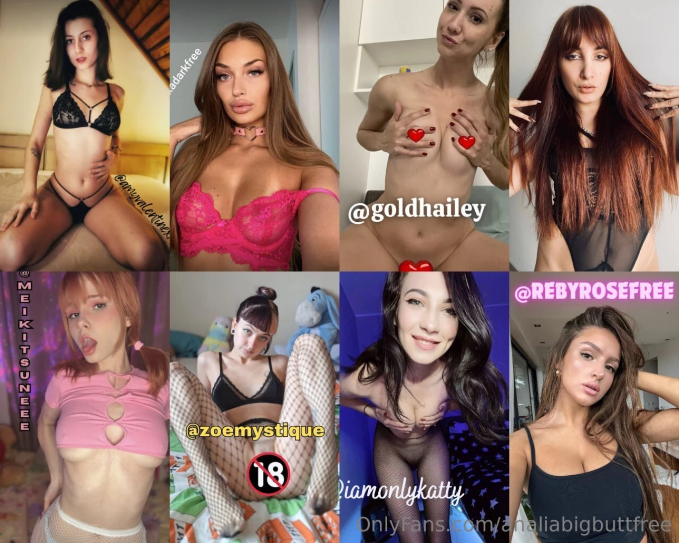 Amyvalentinexxx lexadarkfree goldhailey gingertransgirl meikitsuneee part 2 