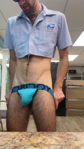 I heard you re expecting a big cock whoops i mean package sign here