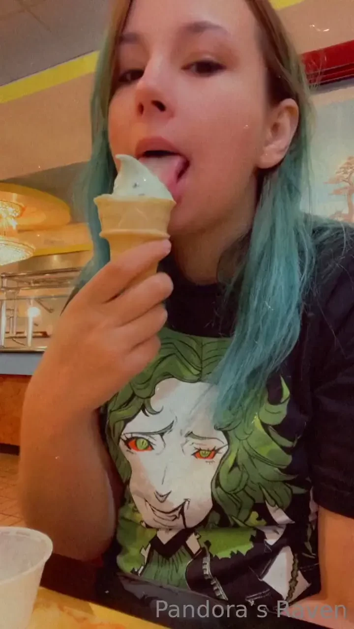 Oh just posting an innocent video of me eating ice cream in public 
