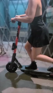 Rode around on this scooter with my tits out for a while because i got