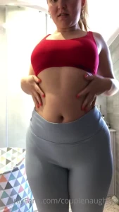 Undressing from my sweaty gym clothes