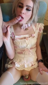 Sucking my daddys cock in chastity belt sissy chastity femboy ts