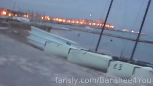 Boobs out in the street after dancing in a night club at dawn pissing