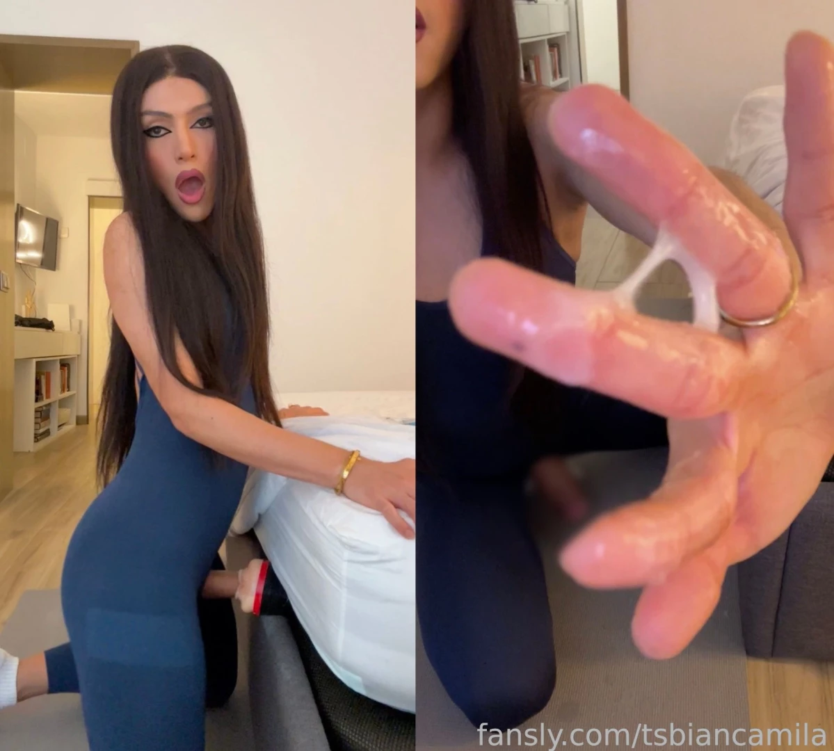 I massage my cock and i cum i was at home too horny with my balls full 