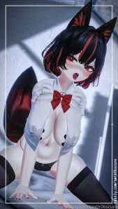 Good morning vr 3d fyp vtuber lewdtuber fox kitsune hentai tits boobs part 1