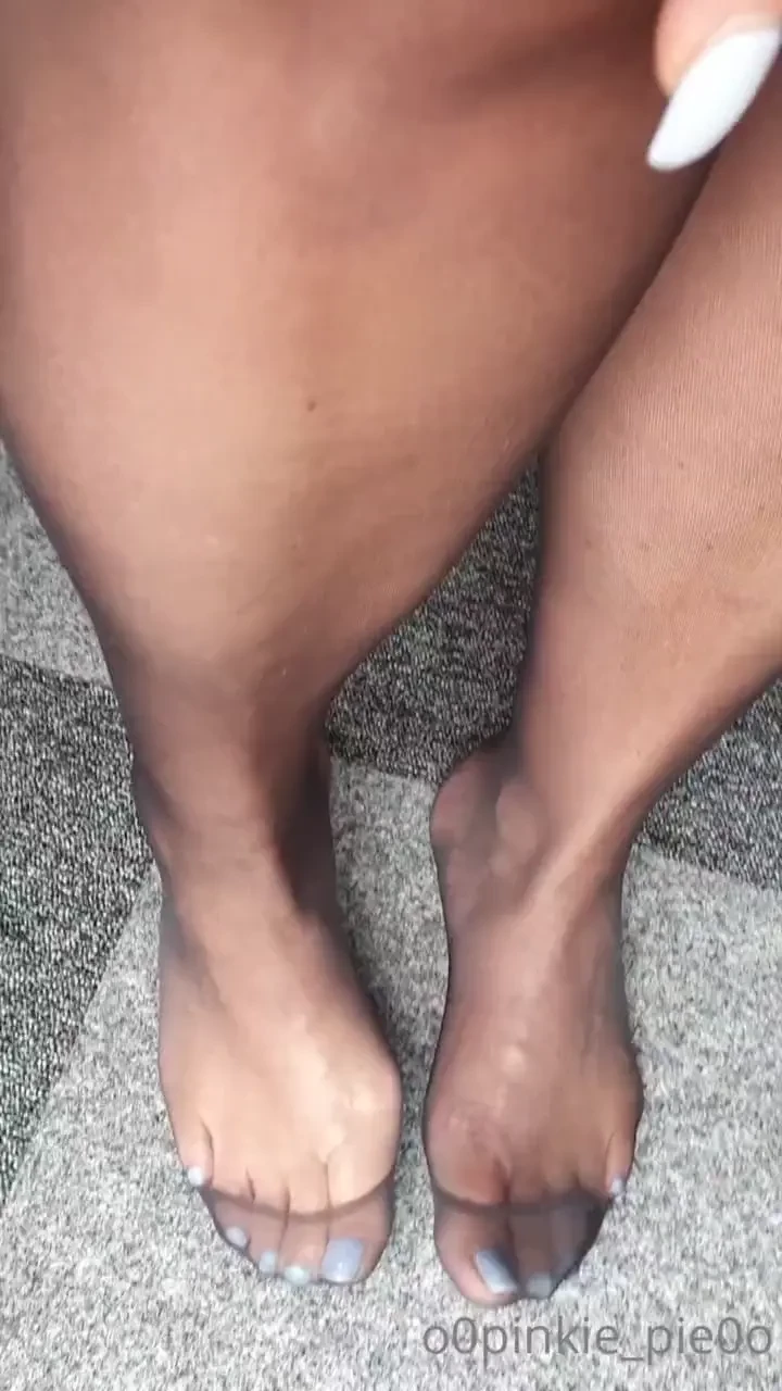 The sheer black pantyhose looks so hot what will you do with my 