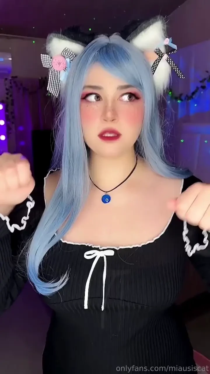 Nya cat girl in bodycon dress part 1 