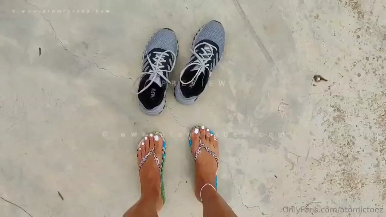Giantess found a tiny tiny in her gym shoe looks like he has taken up 